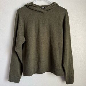 Vince Wool Cashmere Olive Green Hoodie